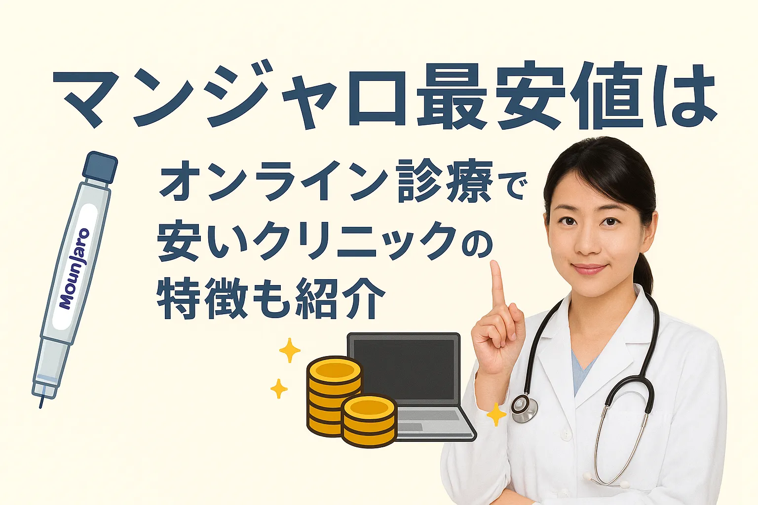 マンジャロ最安値は？オンライン診療で安いクリニックの特徴や価格比較