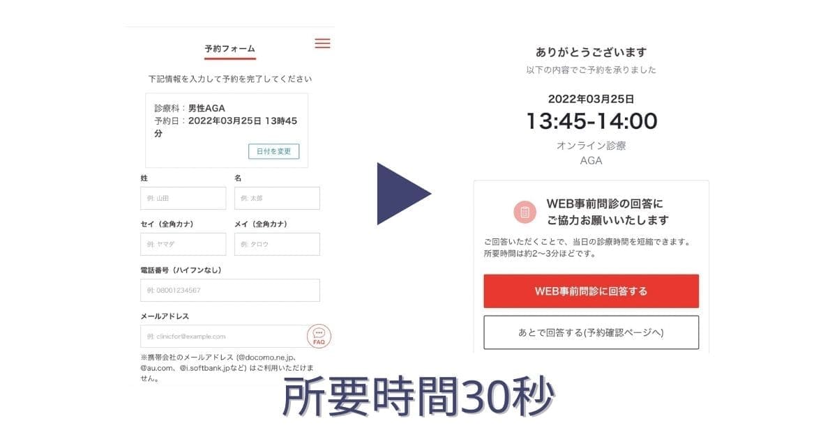 AGA治療おすすめクリニッククリニックフォアオンライン診療２